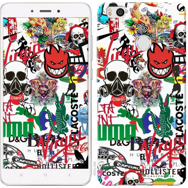 

Чехол на Xiaomi Mi4s Many different logos (04798)