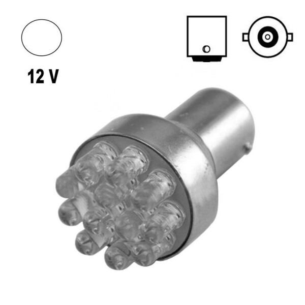 

Автолампа Terra P21W / 1156, цоколь BA15s, LEDx12, белый, 12V