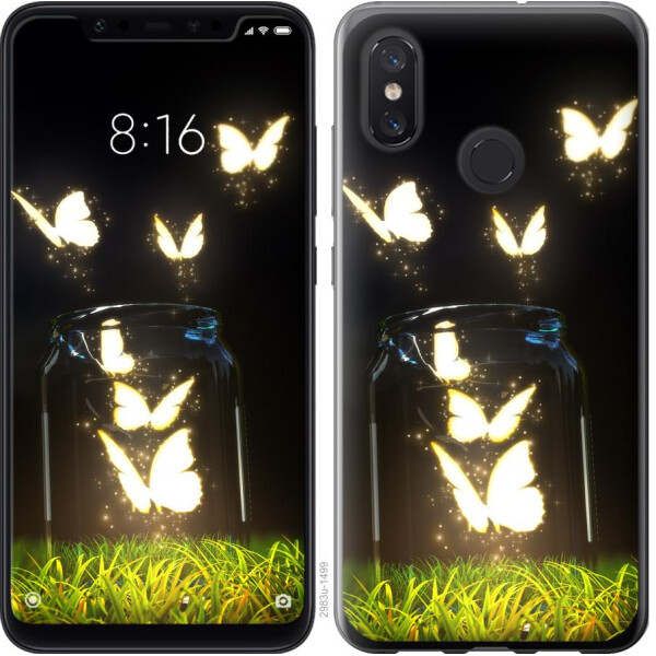 

Чехол на Xiaomi Mi8 Светящиеся бабочки (04798)