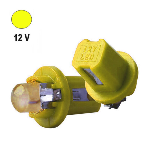 

Автолампа Terra T5 B8.5D, макс.диаметр 12мм, COB, желтый, 12В