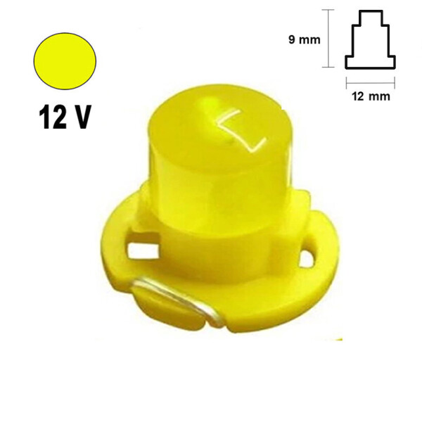

Автолампа Terra T4.7 B8.0-12, диаметр 12мм, COB, желтый, 12В