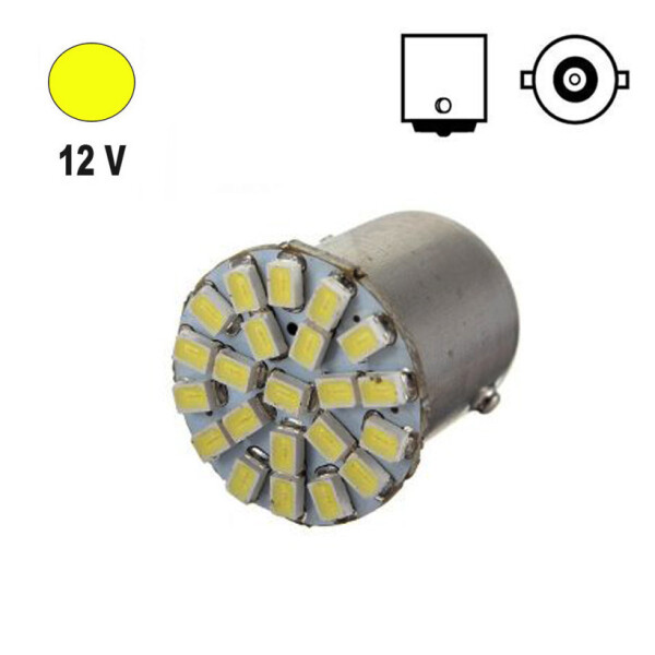

Автолампа Terra P21W / 1156, цоколь BA15s, 3014x22smd, желтый, 12V