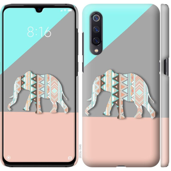 

Чехол на Xiaomi Mi9 Узорчатый слон (04798)