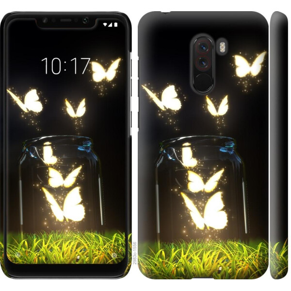 

Чехол на Xiaomi Poco F1 Светящиеся бабочки (04798)