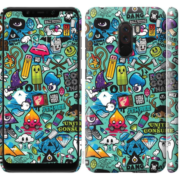 

Чехол на Xiaomi Poco F1 Стикер бомбинг 1 (04798)