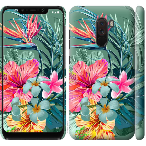 

Чехол на Xiaomi Poco F1 Тропические цветы v1 (04798)