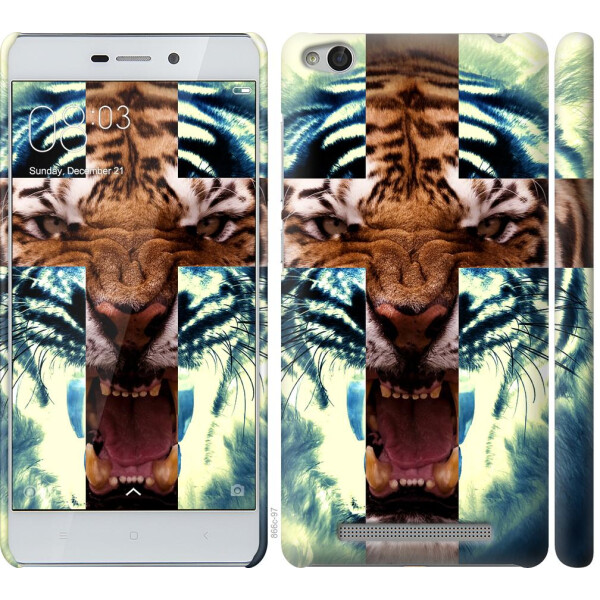 

Чехол на Xiaomi Redmi 3 Злой тигр (04798)