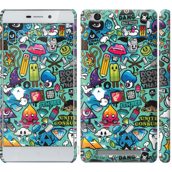 

Чехол на Xiaomi Redmi 3 Стикер бомбинг 1 (04798)