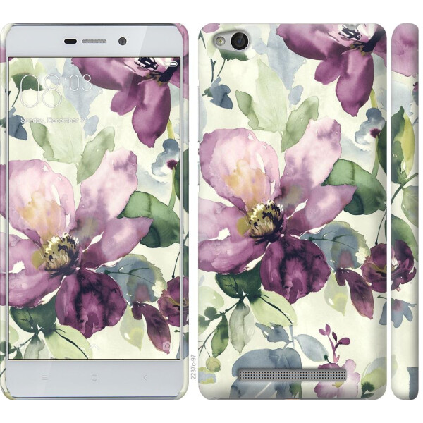 

Чехол на Xiaomi Redmi 3 Цветы акварелью (04798)