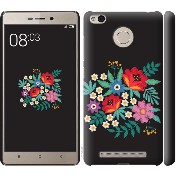 

Чехол на Xiaomi Redmi 3s Вышитые цветы (04798)