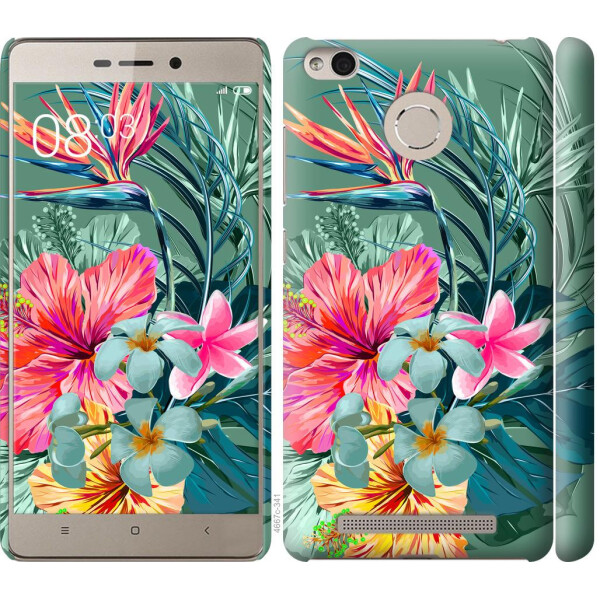 

Чехол на Xiaomi Redmi 3s Тропические цветы v1 (04798)