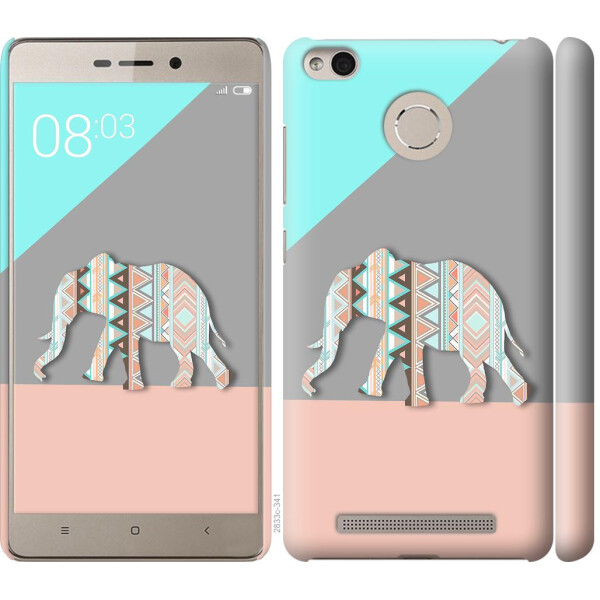 

Чехол на Xiaomi Redmi 3s Узорчатый слон (04798)
