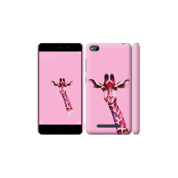 

Чехол на Xiaomi RedMi 4A Розовая жирафа (04798)