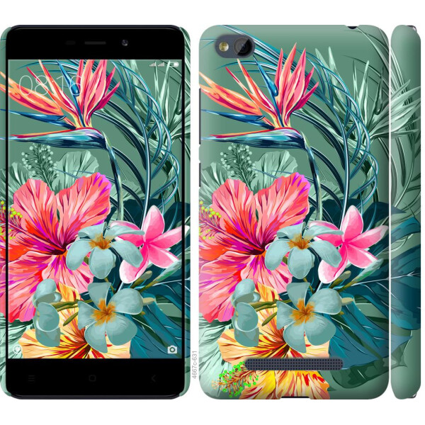 

Чехол на Xiaomi RedMi 4A Тропические цветы v1 (04798)