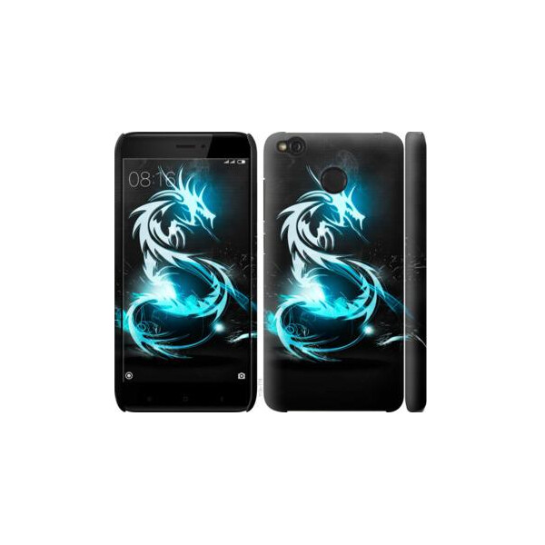 

Чехол на Xiaomi Redmi 4X Бело-голубой огненный дракон (04798)