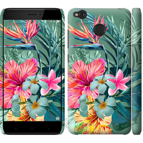 

Чехол на Xiaomi Redmi 4X Тропические цветы v1 (04798)