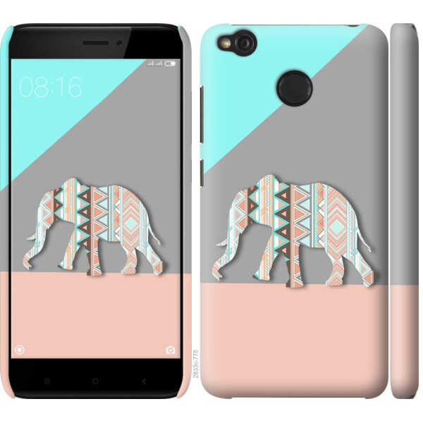 

Чехол на Xiaomi Redmi 4X Узорчатый слон (04798)