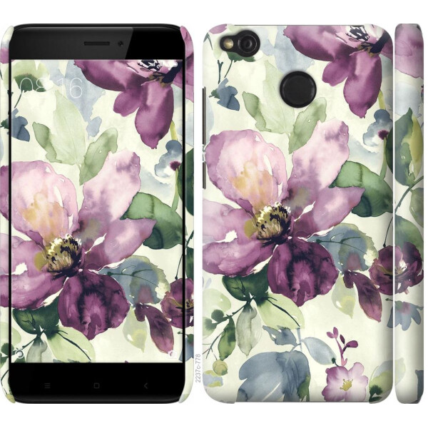 

Чехол на Xiaomi Redmi 4X Цветы акварелью (04798)