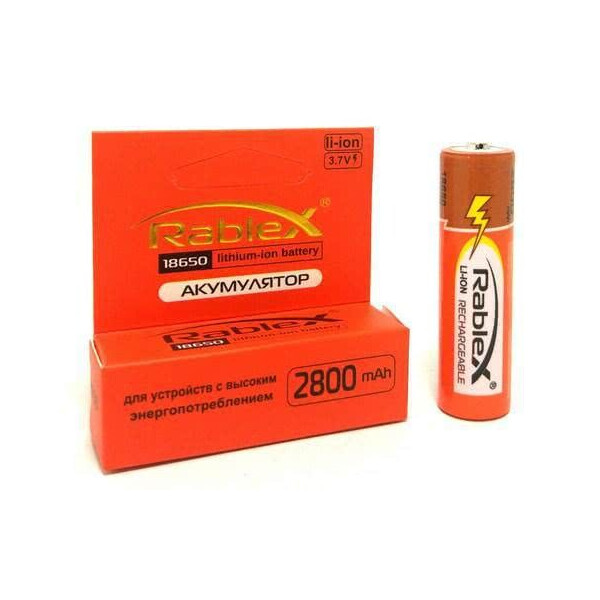 

Аккумулятор Rablex 18650 2800 Mah Li-Ion Без Защиты