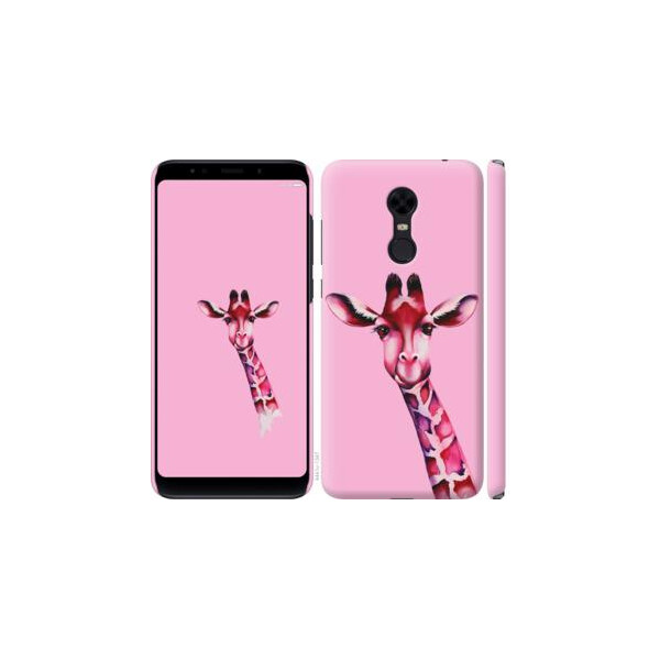 

Чехол на Xiaomi Redmi 5 Plus Розовая жирафа (04798)