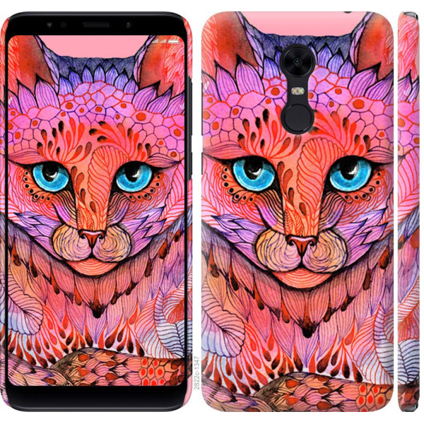 

Чехол на Xiaomi Redmi 5 Plus Узорчатая кошка (04798)