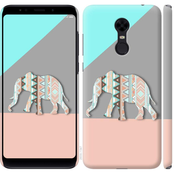 

Чехол на Xiaomi Redmi 5 Plus Узорчатый слон (04798)