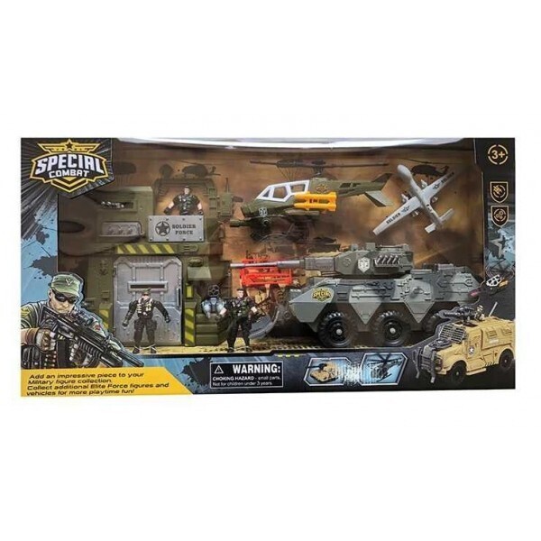 

Детский Игровой набор Special Combat | Детский военный набор танк, вертолет, беспилотник