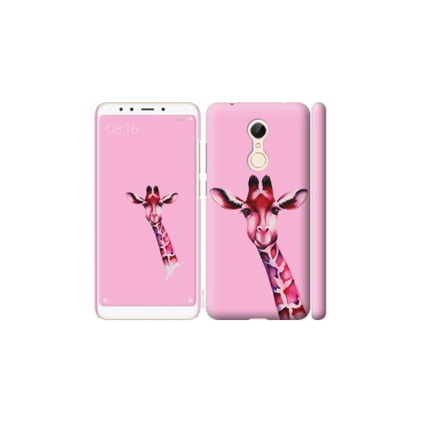 

Чехол на Xiaomi Redmi 5 Розовая жирафа (04798)