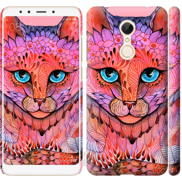 

Чехол на Xiaomi Redmi 5 Узорчатая кошка (04798)