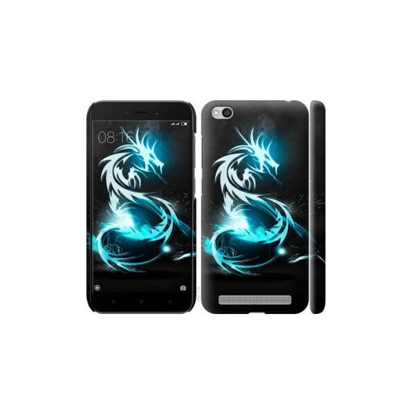 

Чехол на Xiaomi Redmi 5A Бело-голубой огненный дракон (04798)
