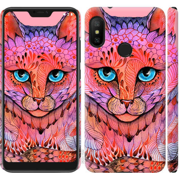 

Чехол на Xiaomi Redmi 6 Pro Узорчатая кошка (04798)