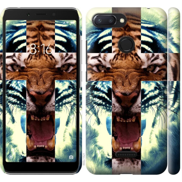 

Чехол на Xiaomi Redmi 6 Злой тигр (04798)
