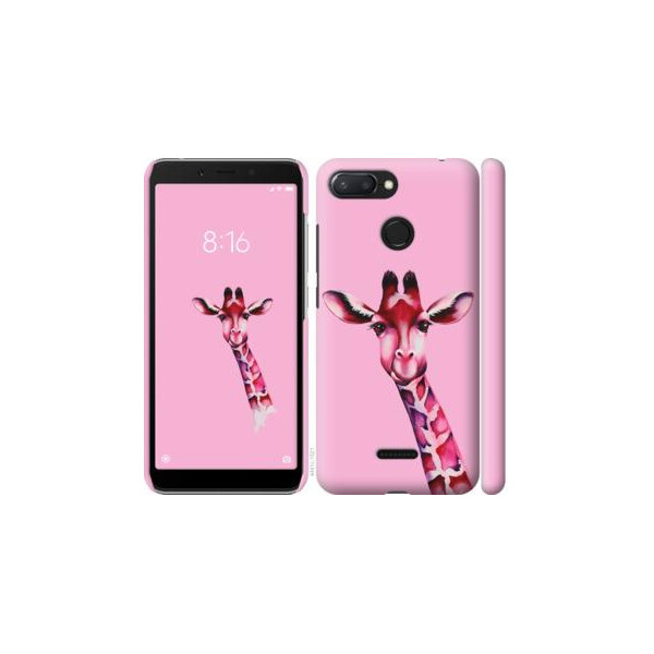 

Чехол на Xiaomi Redmi 6 Розовая жирафа (04798)