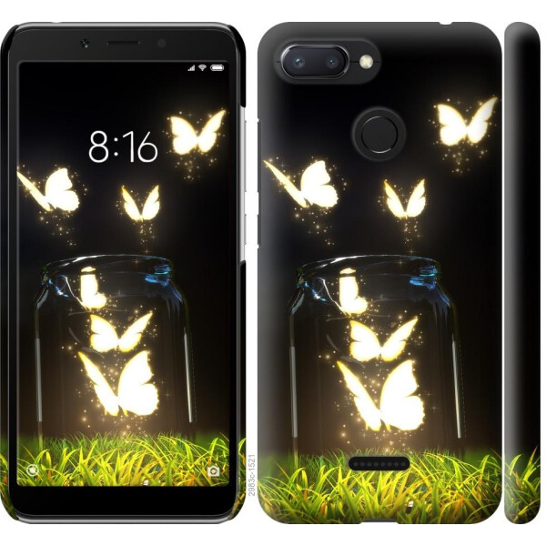 

Чехол на Xiaomi Redmi 6 Светящиеся бабочки (04798)