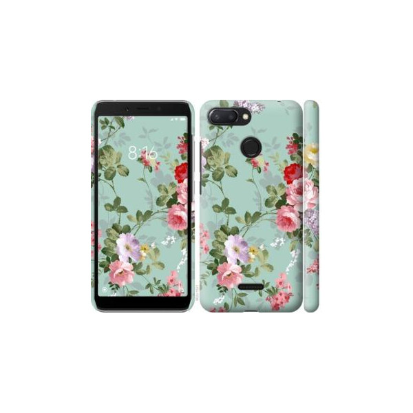 

Чехол на Xiaomi Redmi 6 Цветочные обои 2 (04798)
