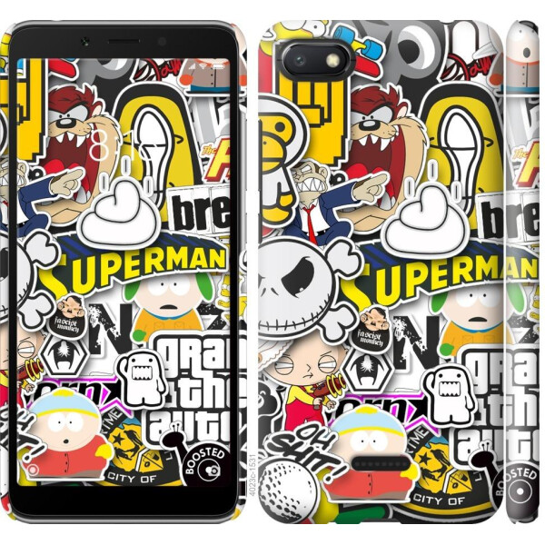 

Чехол на Xiaomi Redmi 6A Popular logos (04798)