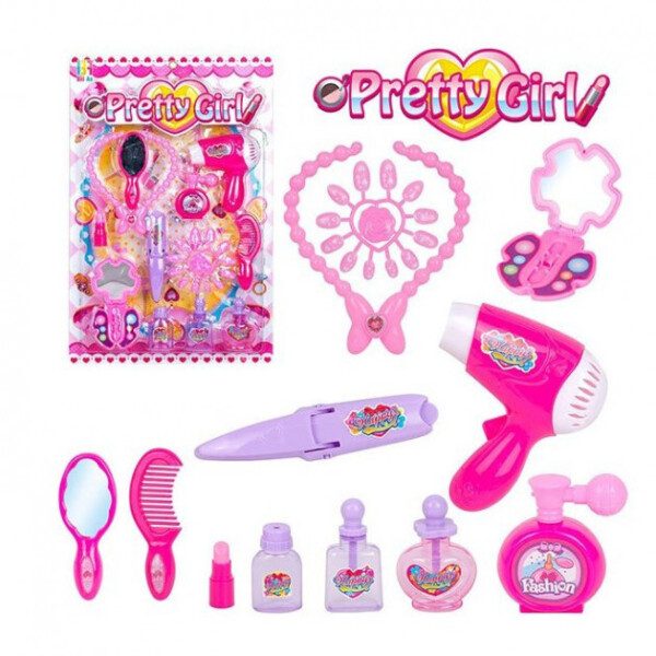 

Детский Парикмахерский набор Pretty girl фен,утюжок,косметика,расчески,аксессуары.