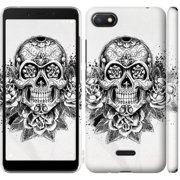 

Чехол на Xiaomi Redmi 6A Череп и розы (04798)
