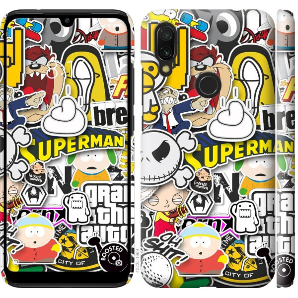 

Чехол на Xiaomi Redmi 7 Popular logos (04798)