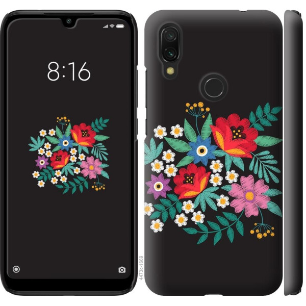 

Чехол на Xiaomi Redmi 7 Вышитые цветы (04798)