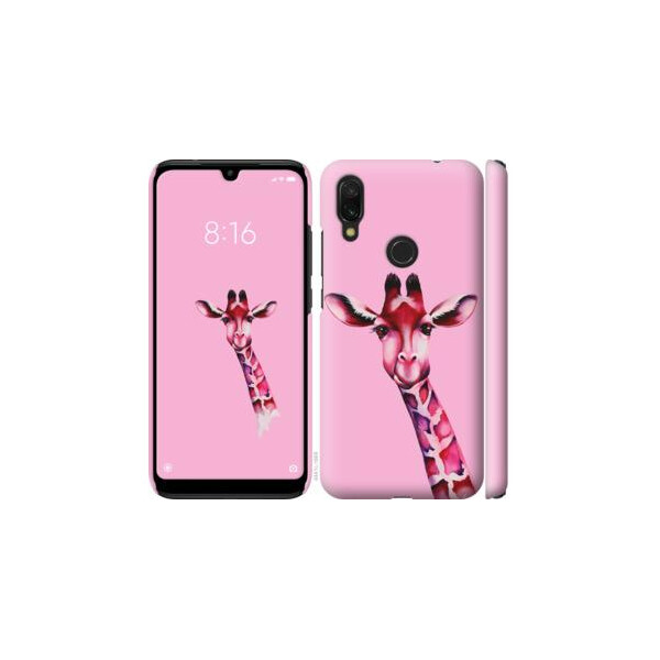 

Чехол на Xiaomi Redmi 7 Розовая жирафа (04798)