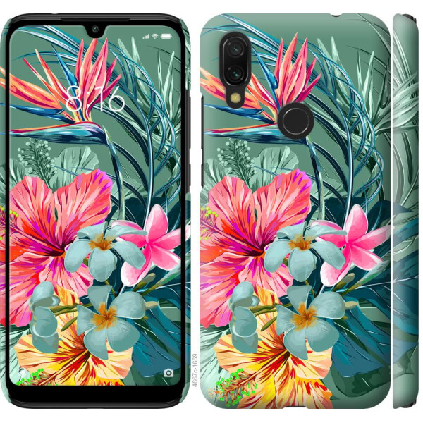 

Чехол на Xiaomi Redmi 7 Тропические цветы v1 (04798)