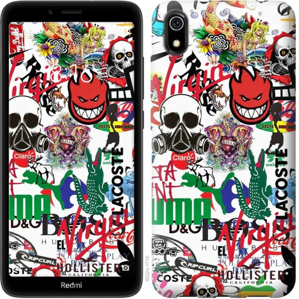 

Чехол на Xiaomi Redmi 7A Many different logos (04798)