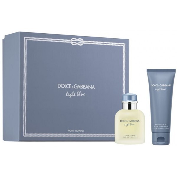 Акція на Набор подарочный для мужчин Dolce & Gabbana Light Blue pour Homme  (75 мл + 50 мл бальзам после бритья) від Allo UA