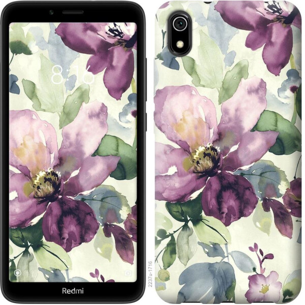 

Чехол на Xiaomi Redmi 7A Цветы акварелью (04798)