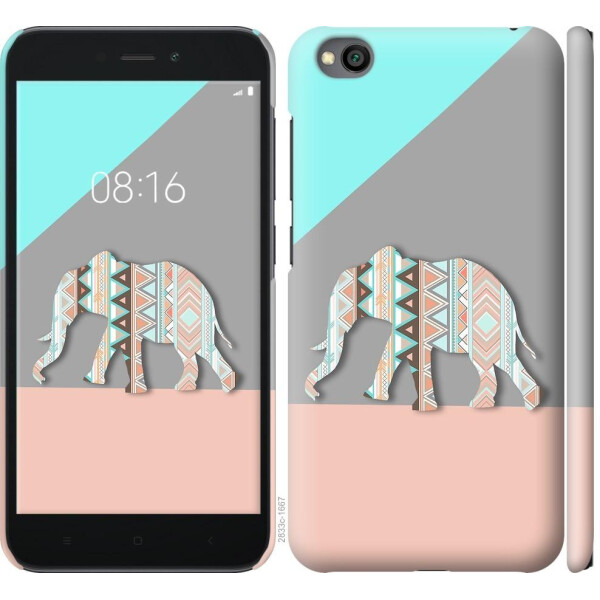 

Чехол на Xiaomi Redmi Go Узорчатый слон (04798)