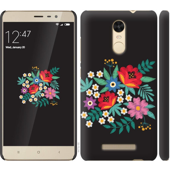

Чехол на Xiaomi Redmi Note 3 Вышитые цветы (04798)