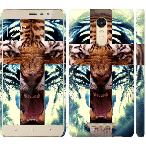 

Чехол на Xiaomi Redmi Note 3 Злой тигр (04798)
