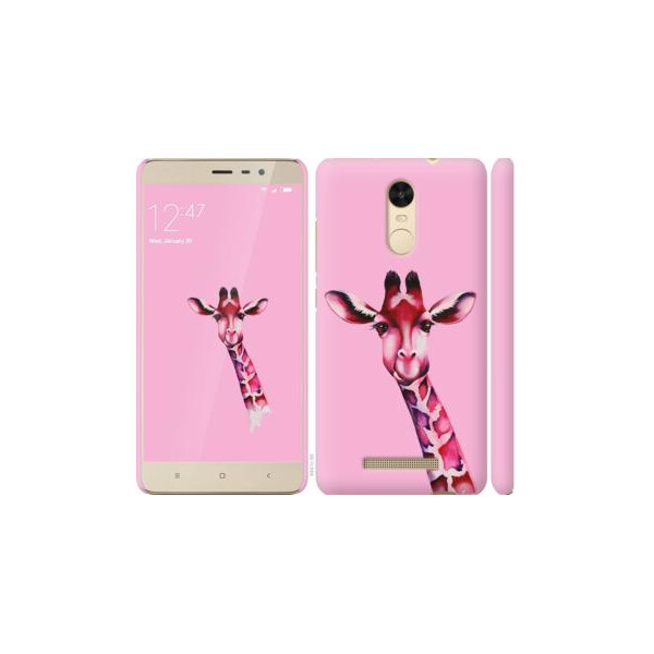

Чехол на Xiaomi Redmi Note 3 Розовая жирафа (04798)