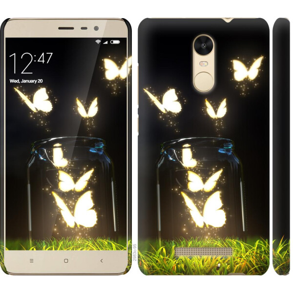 

Чехол на Xiaomi Redmi Note 3 Светящиеся бабочки (04798)